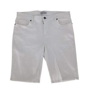 Purple & More White Denim Five Pocket Bermuda Shorts Relaxed Fit - Size 10P - GC